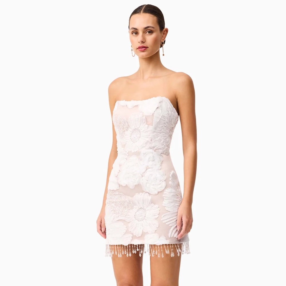 Roxana Strapless Mini Dress in White NEW - Picture 7 of 10